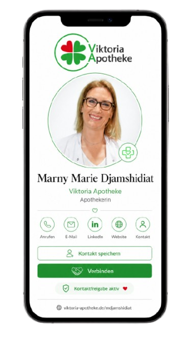 Lckd.Cards Profil im Einsatz, Apothekerin Marny
